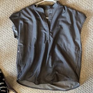 Rafaela™ Oversized Scrub Top Graphite